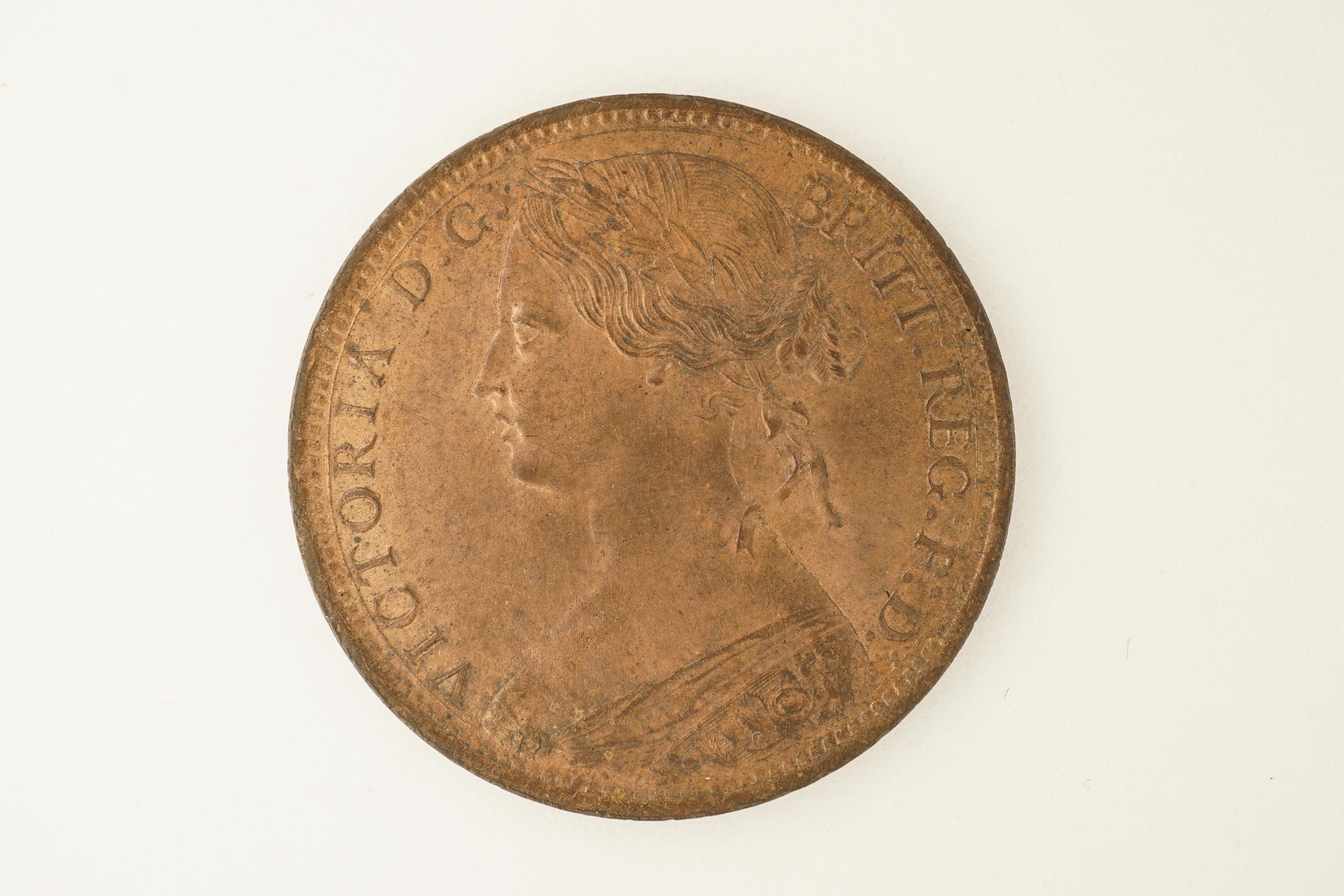 British coins, Victoria, bronze penny, 1861, Fr. 28, Gouby dies H/g, patches of verdigris to Rev., about EF, lightly toned, some lustre, scarce in this grade